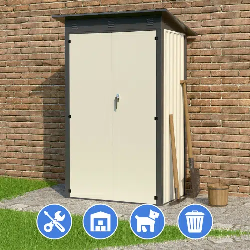 מחסן מתכת דגם SA3 מידה Garden Top 1.20X0.90