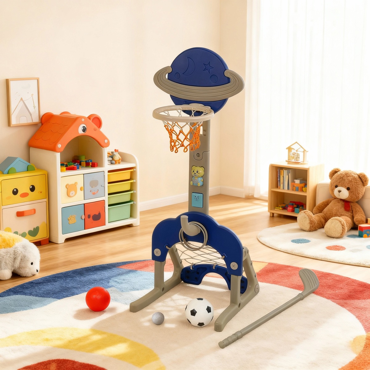 מתקן סל משולב לילדים דגם חלל GL7512 מבית BUBU