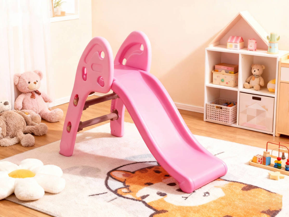 מגלשה מתקפלת לילדים ורוד דגם GL7138P מבית BUBU