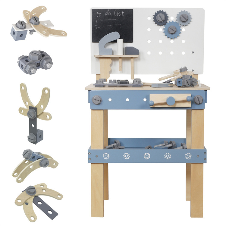 שולחן כלי עבודה מעץ לילדים דגם בוב W03D242C מבית BUBU
