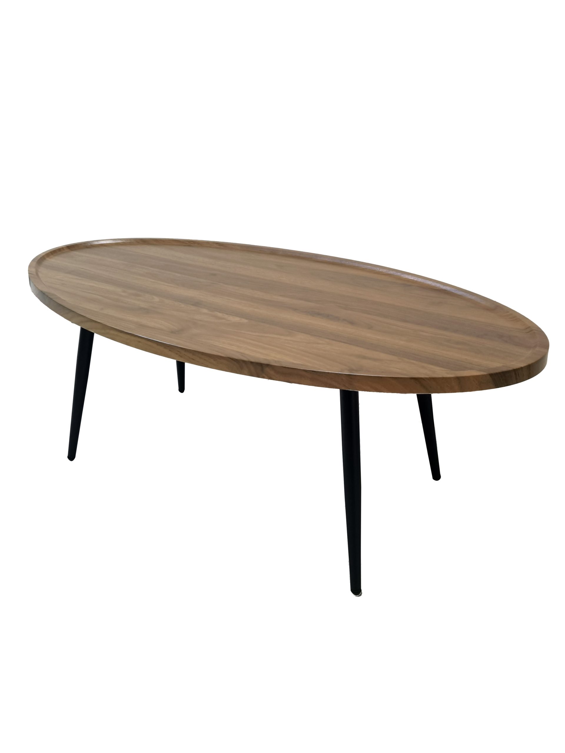 זוג שולחנות סלון בגוון אגוז עם רגלי מתכת שחורות דגם מנהטן Manhattan מבית Tudo Design זוג שולחנות סלון בגוון אגוז עם רגלי מתכת שחורות דגם מנהטן Manhattan מבית Tudo Design