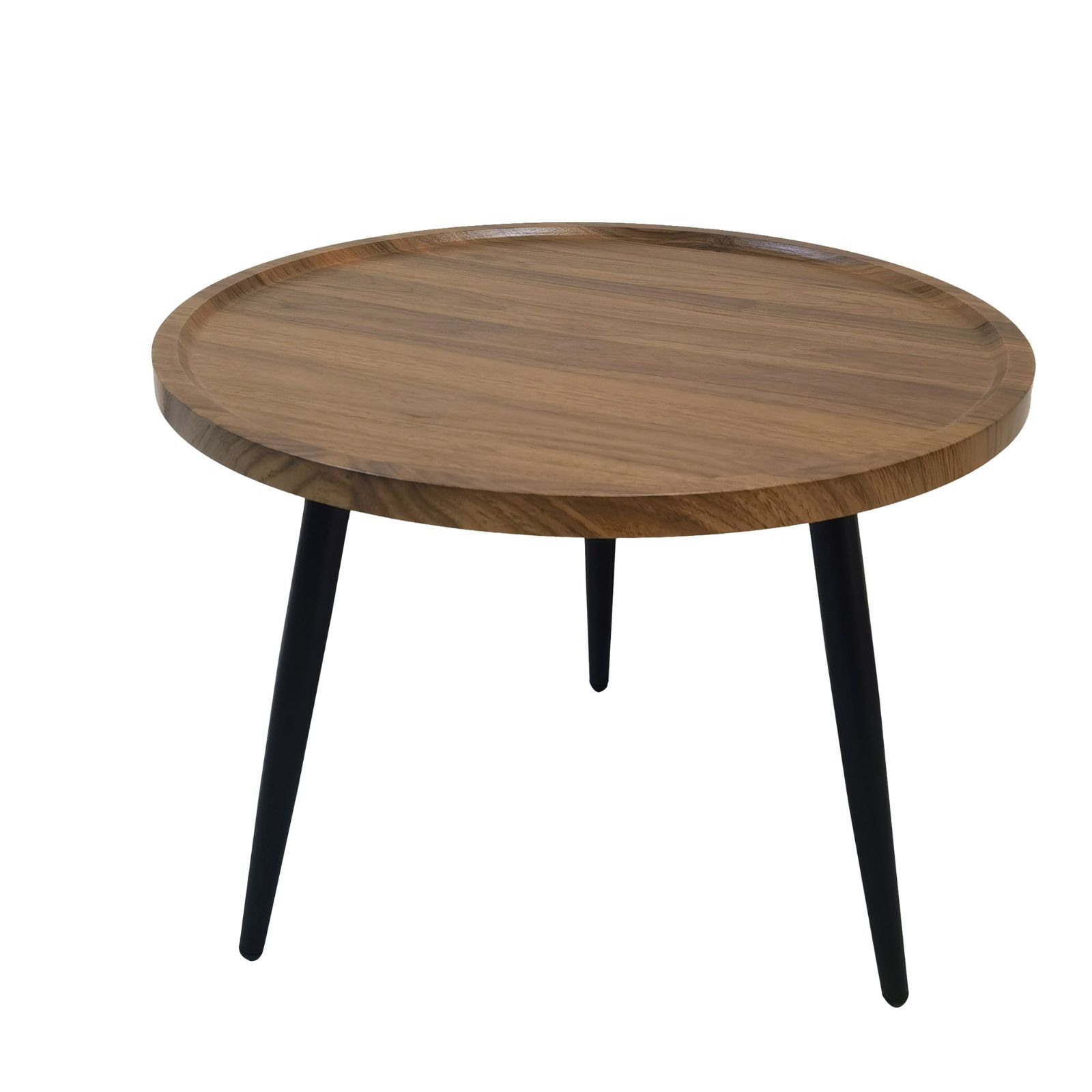 זוג שולחנות סלון בגוון אגוז עם רגלי מתכת שחורות דגם מנהטן Manhattan מבית Tudo Design זוג שולחנות סלון בגוון אגוז עם רגלי מתכת שחורות דגם מנהטן Manhattan מבית Tudo Design