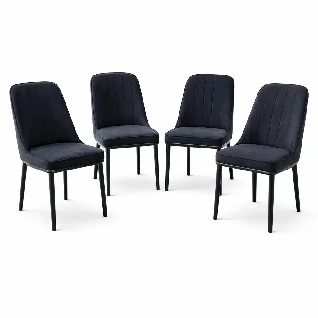 רביעיית כיסאות אוכל מרופדים דגם מונקו מבית Tudo Design