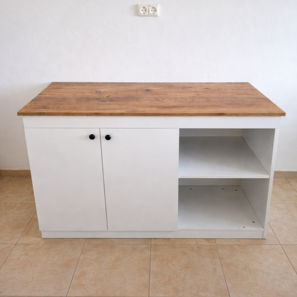 אי למטבח דגם איסלנד 6250 לבן אלון מבית DOUBLE