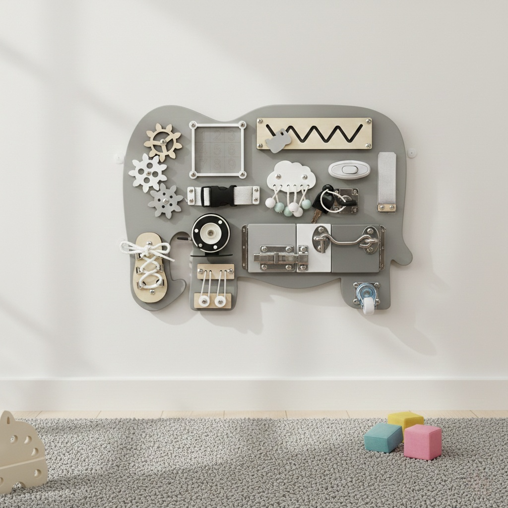 לוח פעילות מעץ דגם פיל W12D558 מבית BUBU