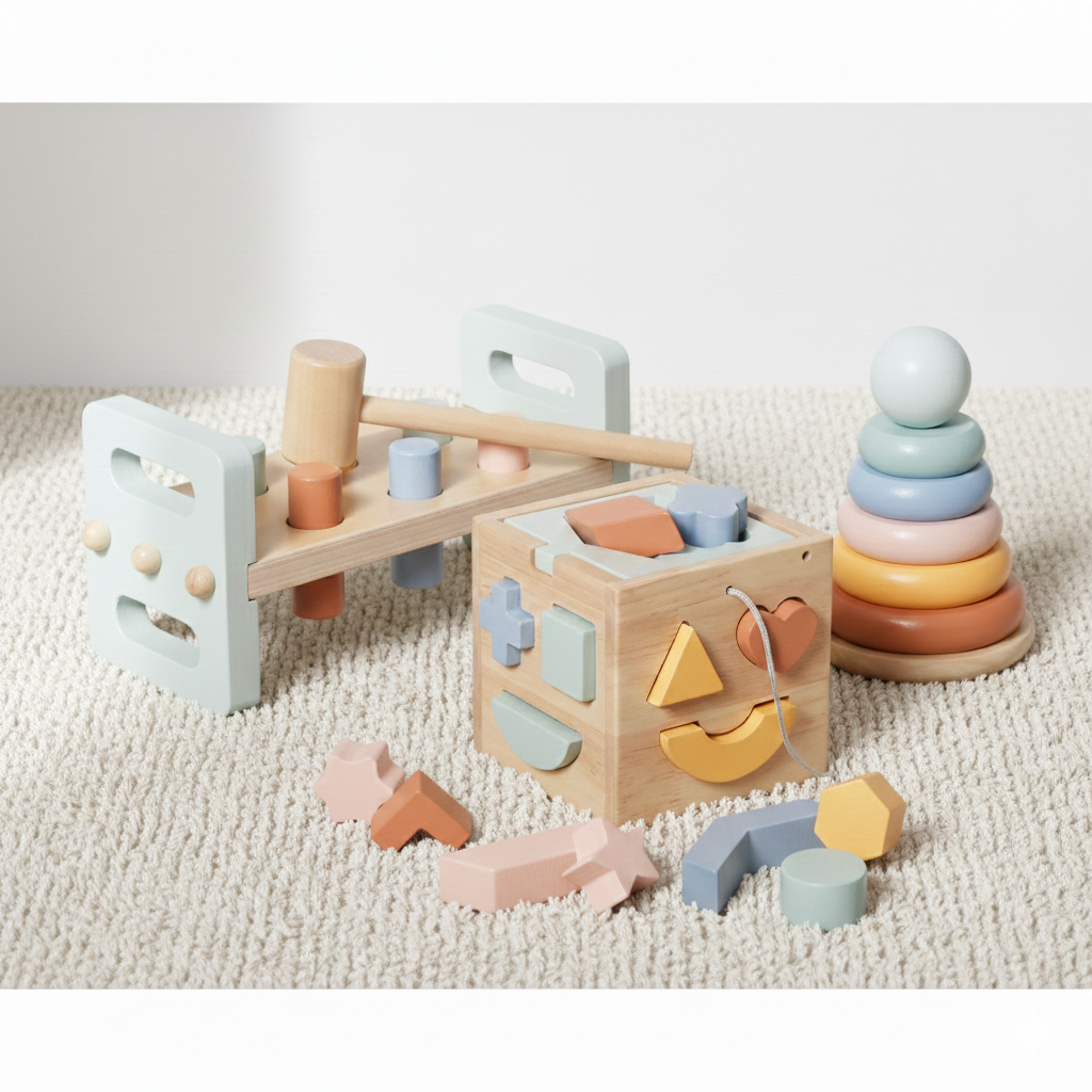 סט 3 משחקי התפתחות לפעוטות דגם W12D757 מבית BUBU