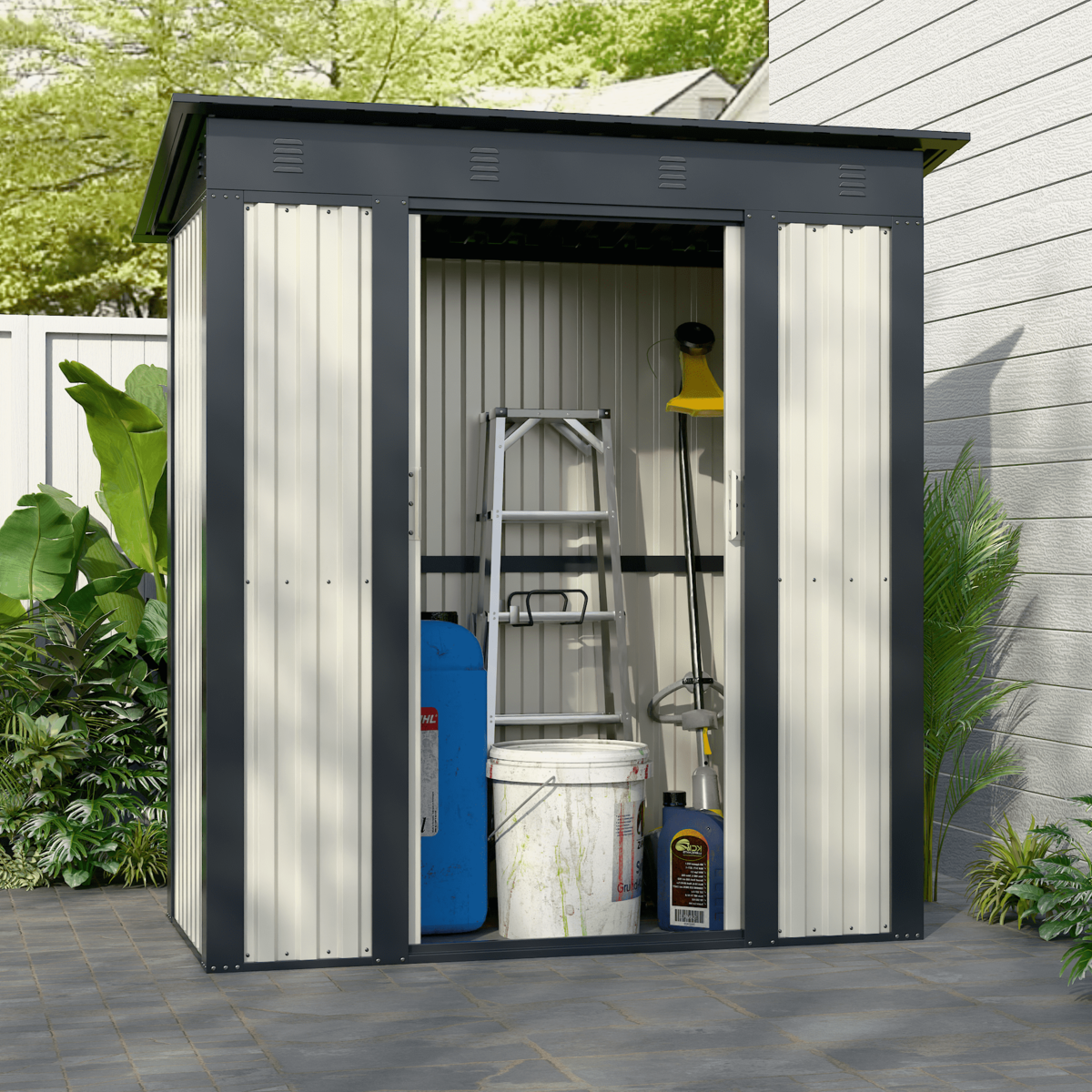 מחסן מתכת לגינה 1.80X0.92 דגם SA1 מבית Garden Top