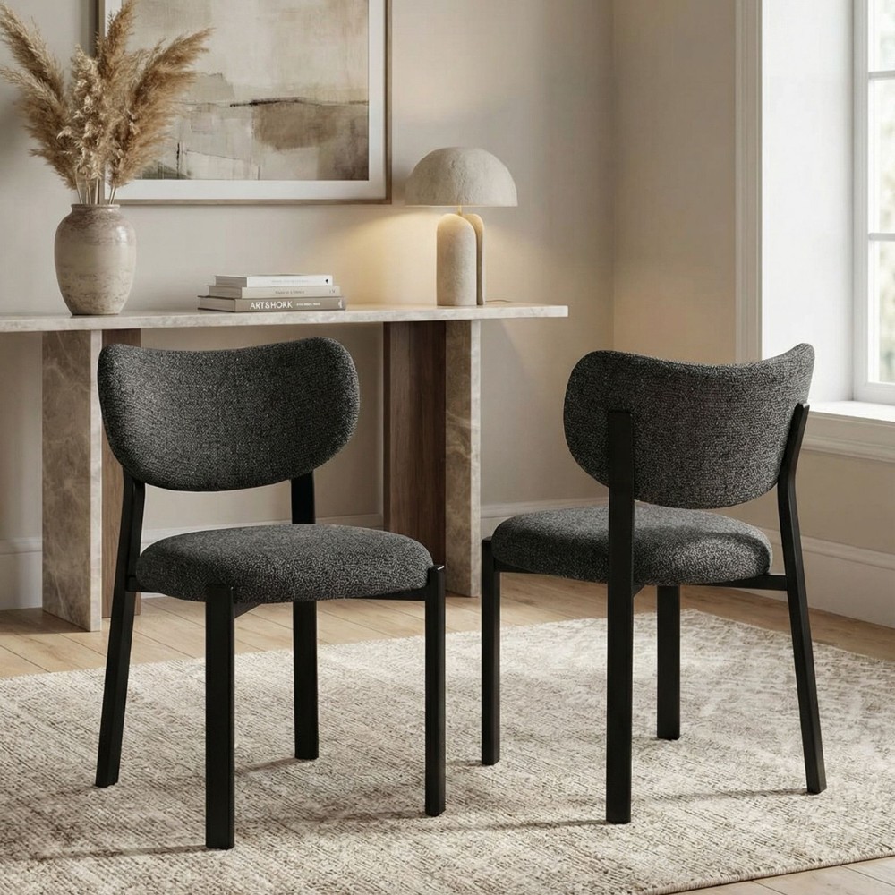 זוג כסאות לפינת אוכל מרופדים דגם דורי מבית HOME DECOR