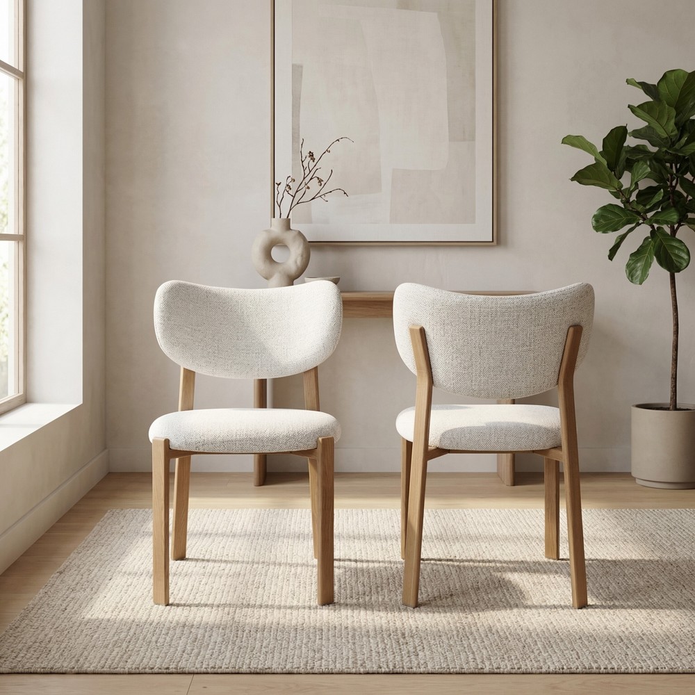 זוג כסאות לפינת אוכל מרופדים דגם אלכס מבית HOME DECOR