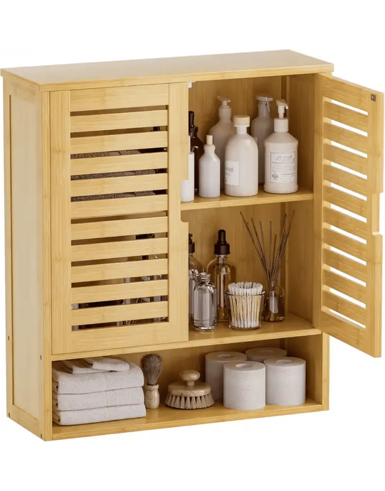 ארונית שירות תלויה מבמבוק דגם SR222 מבית Shuk Rehut