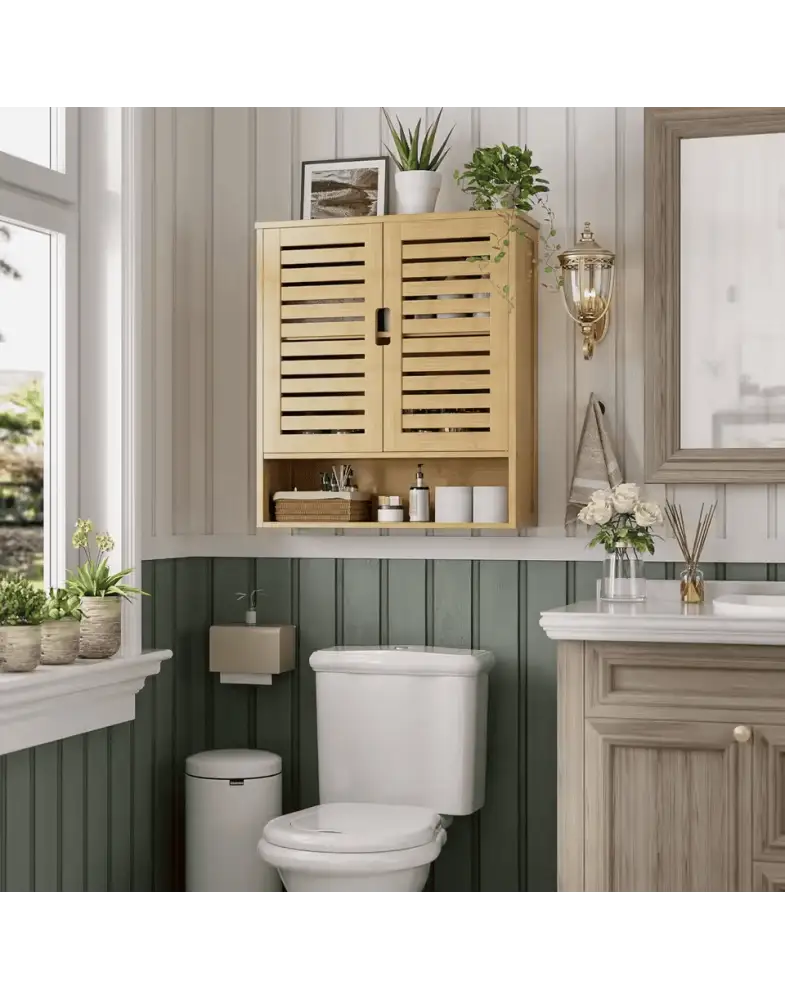 ארונית שירות תלויה מבמבוק דגם SR222 מבית Shuk Rehut