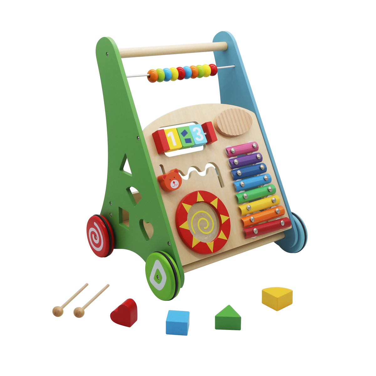 הליכון פעילות מעץ לפעוטות דגם ליבי W08J0012 מבית BUBU