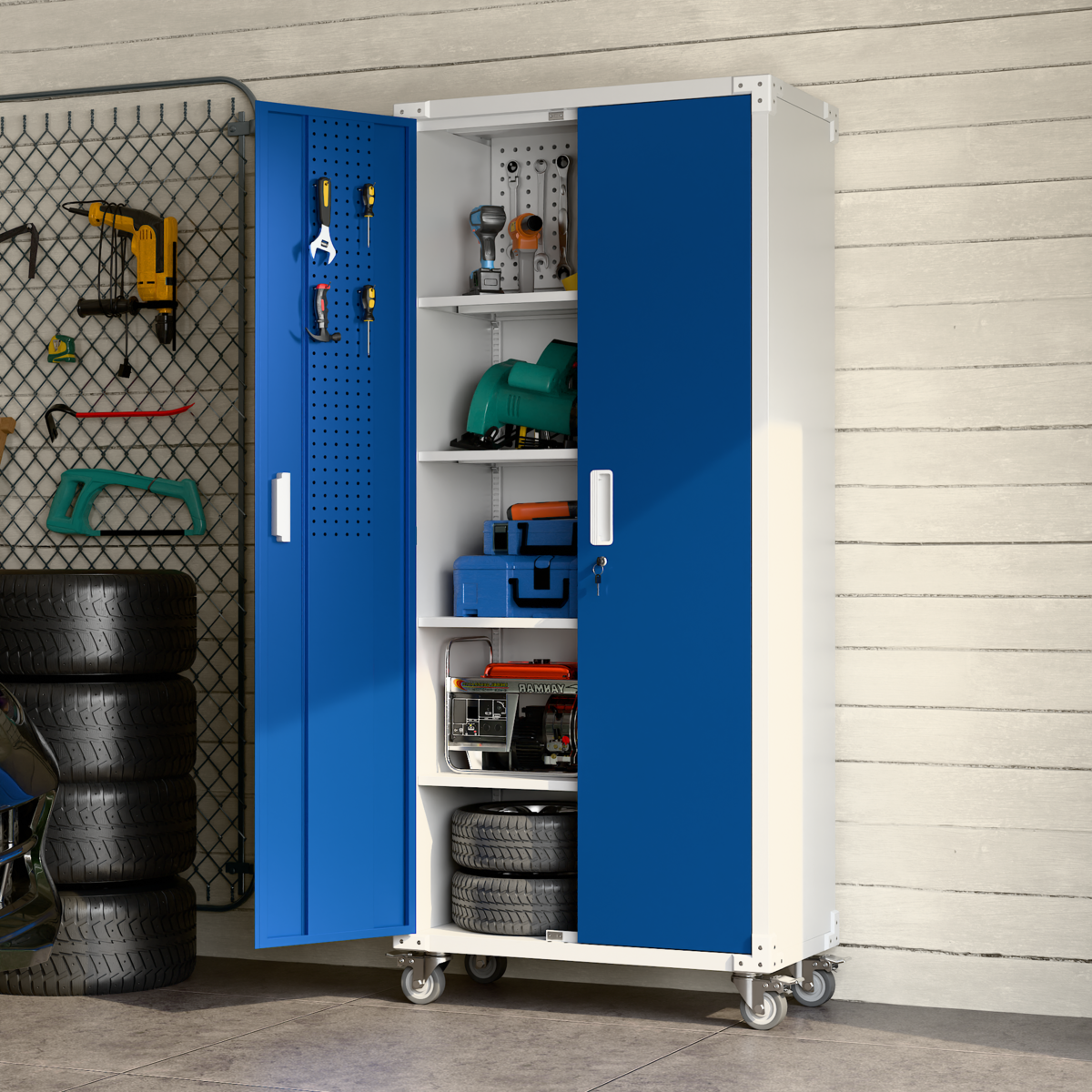 ארון שירות על גלגלים 2 דלתות דגם SATCS4 מבית Garden Top ארון שירות על גלגלים 2 דלתות דגם SATCS4 מבית Garden Top