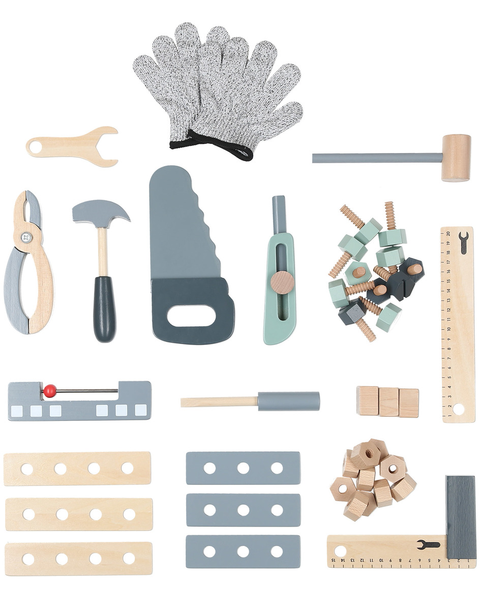 שולחן עבודה מעץ לילדים דגם נגרייה W03D246 מבית BUBU