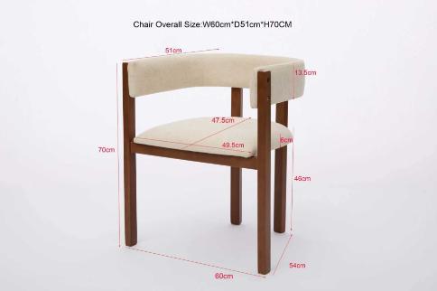 זוג כיסאות לפינת אוכל מעץ מלא דגם בוסטון מבית RAMOS