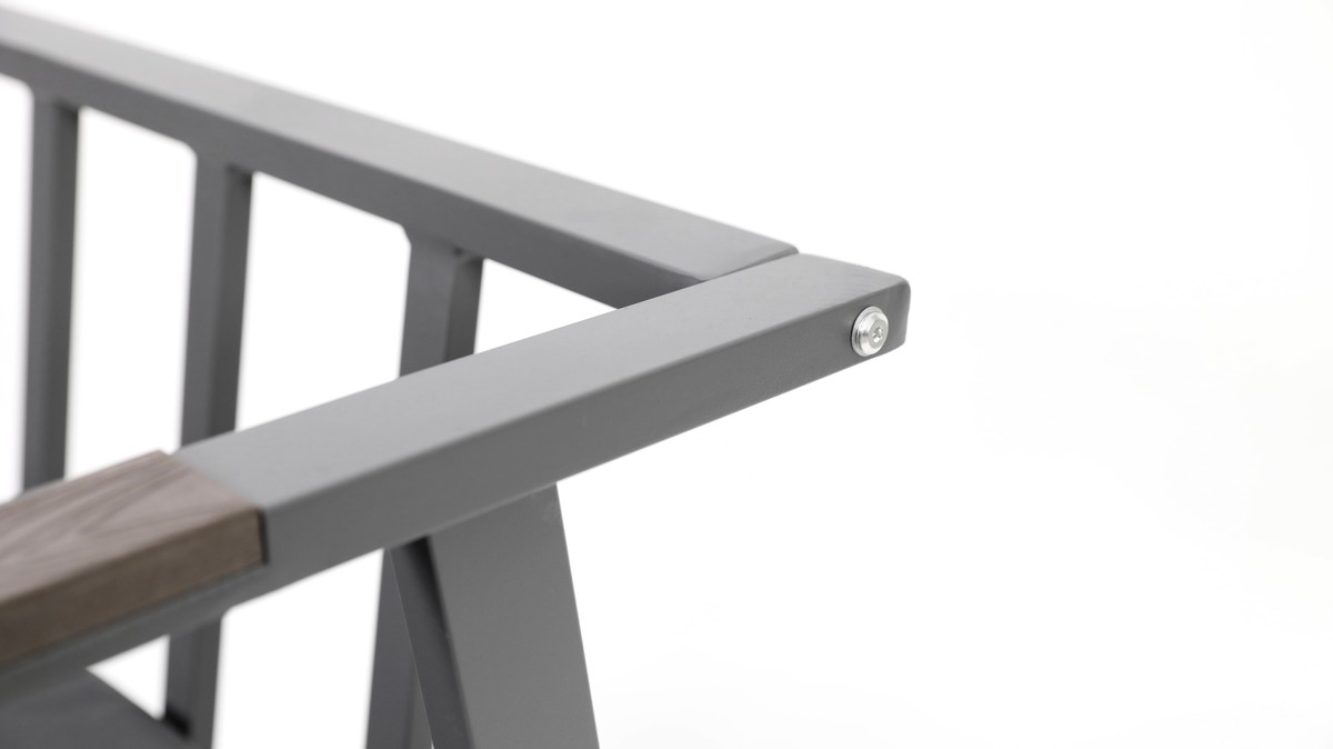 פינת ישיבה מאלומיניום לגינה דגם אמיליה ICST5036 מבית ARAVA