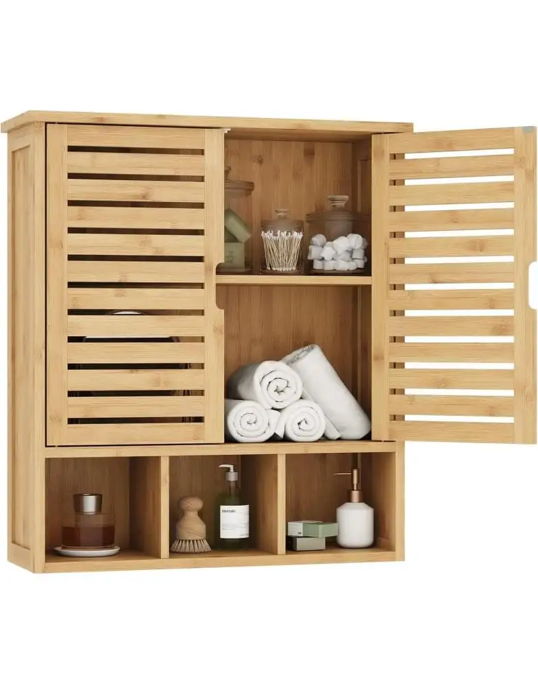 ארון אמבטיה תלוי מבמבוק דגם SR223 מבית Shuk Rehut