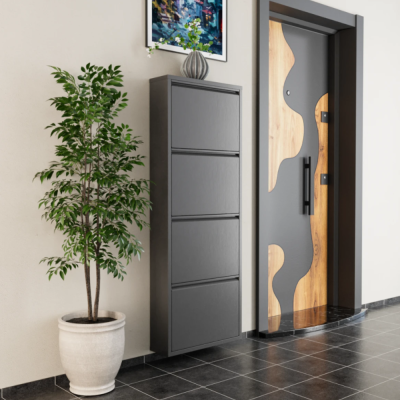 ארון נעליים SlimWall 136 תלוי 4 קומות