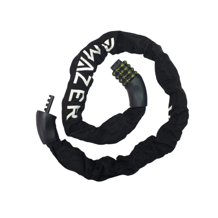 מנעול אופניים שרשרת מחושל וציפוי בד ברזנט