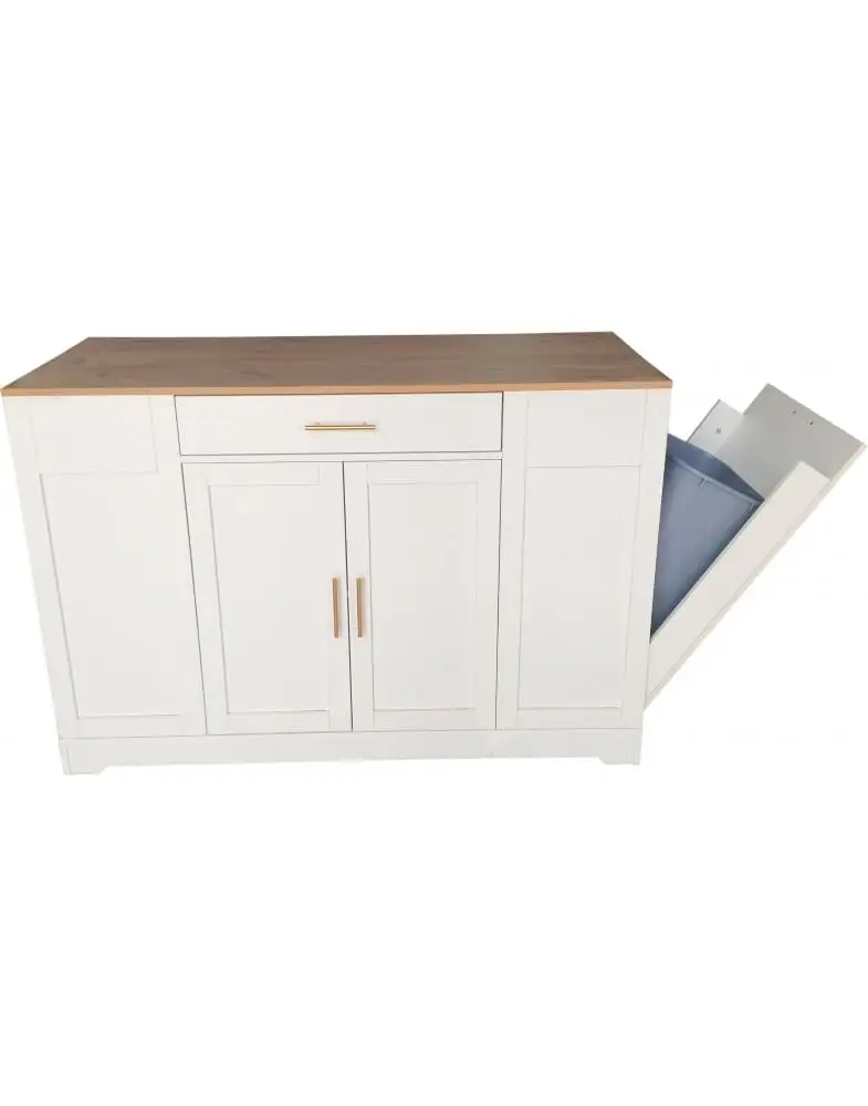 אי מטבח עם פח אשפה מובנה 135 ס"מ דגם Sumatra מבית Shuk Rehut