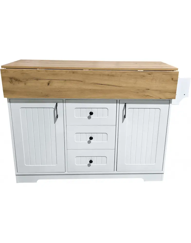 אי מטבח נייד עם דלפק נפתח 142 ס"מ דגם Madagascar מבית Shuk Rehut