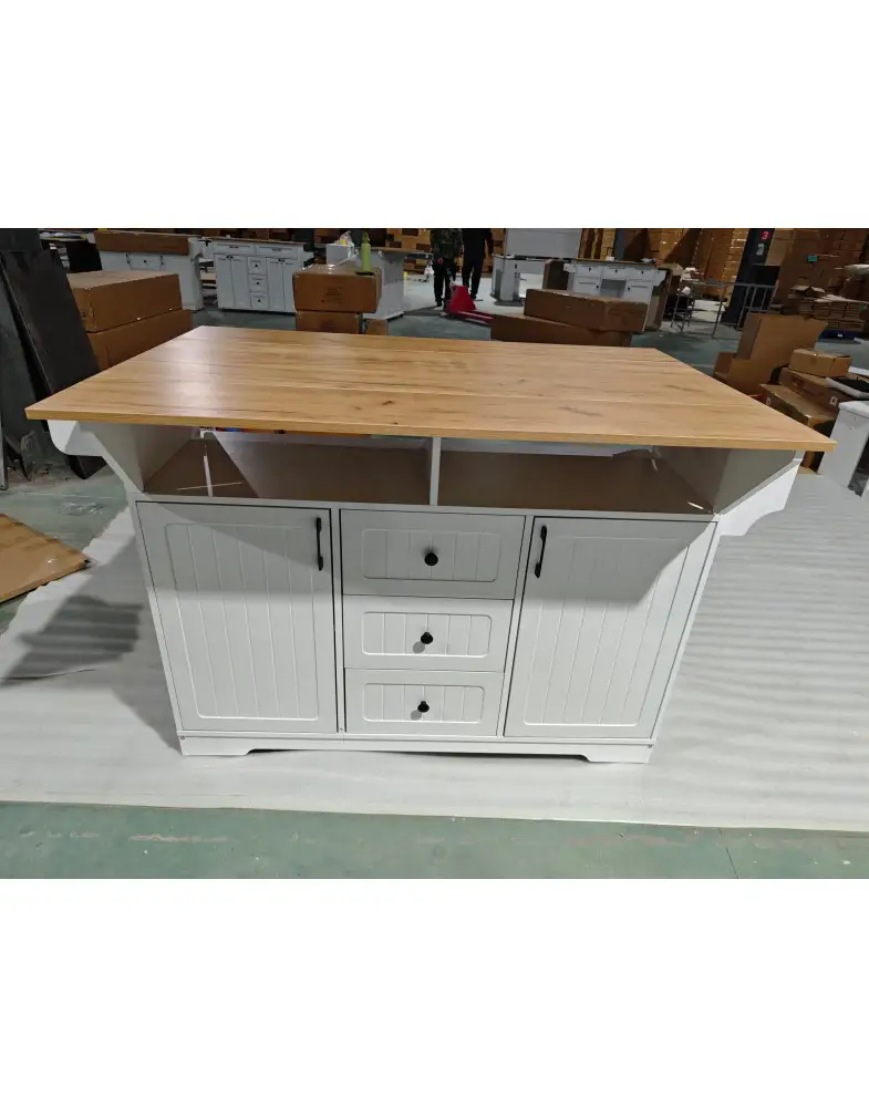 אי מטבח נייד עם דלפק נפתח 142 ס"מ דגם Madagascar מבית Shuk Rehut