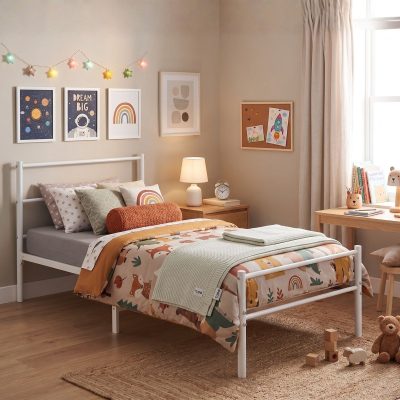 מיטת יחיד ממתכת 90×190 דגם נויה מבית Tudo Design