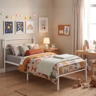 מיטת יחיד ממתכת 90×190 דגם נויה מבית Tudo Design