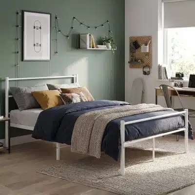 מיטת נוער מתכת רוחב וחצי 120×190 דגם נויה מבית Tudo Design
