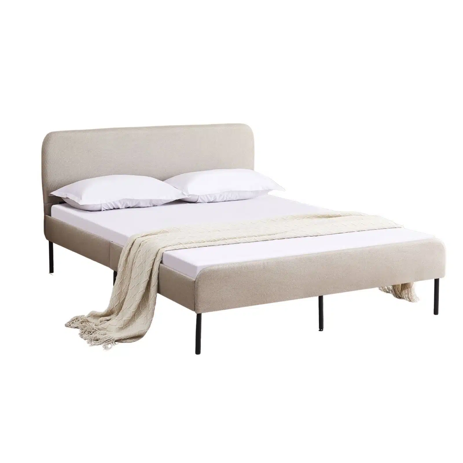 מיטת נוער מרופדת בד 120×190 דגם מיקה מבית Tudo Design