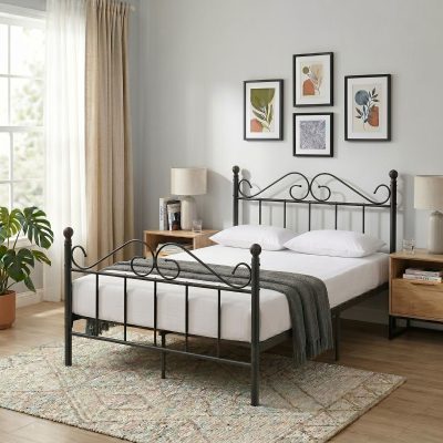מיטה זוגית מתכת 140×190 דגם לירז מבית Tudo Design