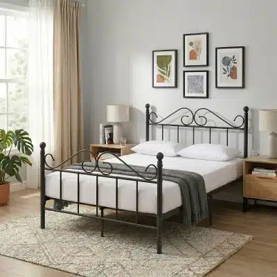 מיטה זוגית מתכת 140×190 דגם לירז מבית Tudo Design