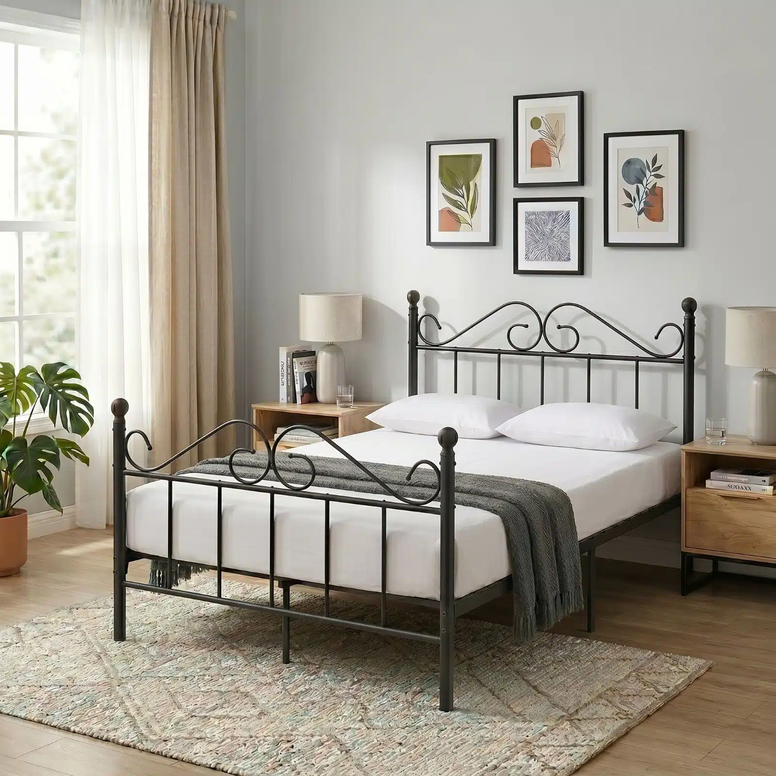 מיטה זוגית מתכת 140×190 דגם לירז מבית Tudo Design מיטה זוגית מתכת 140×190 דגם לירז מבית Tudo Design
