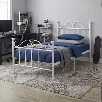 מיטת יחיד מתכת מעוצבת 90×190 דגם לירז מבית Tudo Design