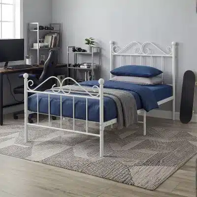מיטת יחיד מתכת מעוצבת 90×190 דגם לירז מבית Tudo Design