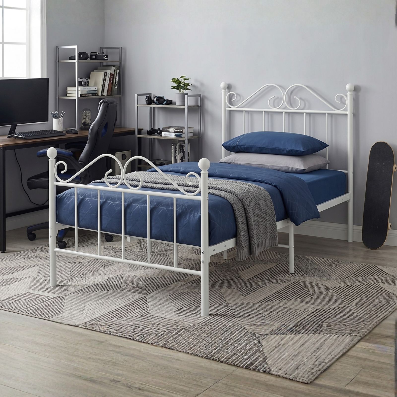 מיטת יחיד מתכת מעוצבת 90×190 דגם לירז מבית Tudo Design