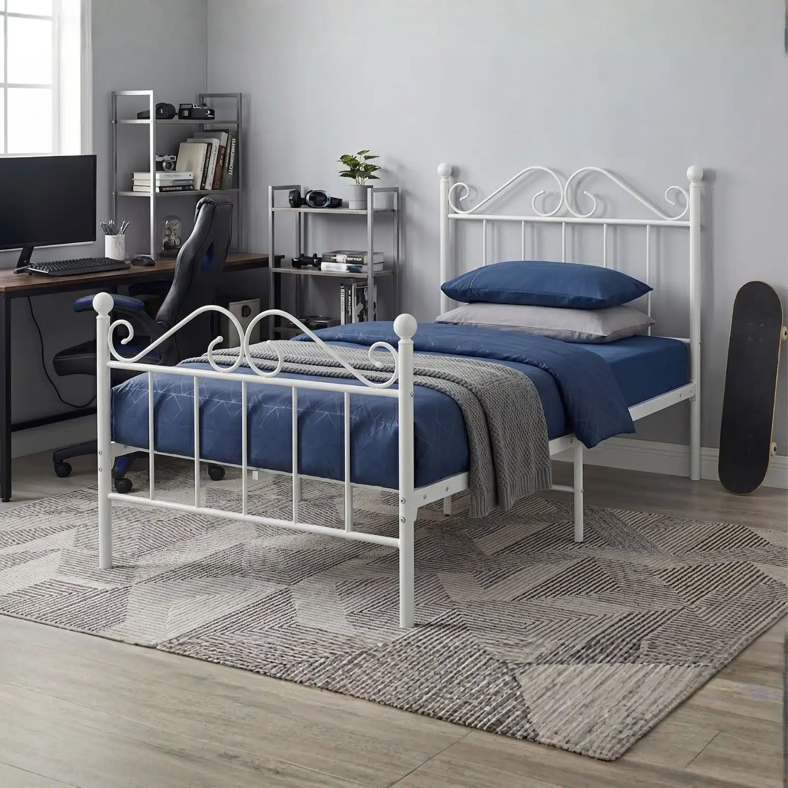 מיטת יחיד מתכת מעוצבת 90×190 דגם לירז מבית Tudo Design מיטת יחיד מתכת מעוצבת 90×190 דגם לירז מבית Tudo Design