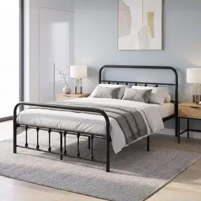 מיטה זוגית מתכת 140×190 דגם יהלי מבית Tudo Design
