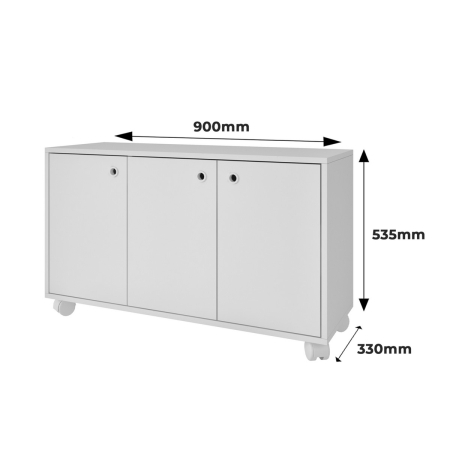 שידת אחסון ניידת בעיצוב סקנדינבי דגם DORSET מבית BRADEX