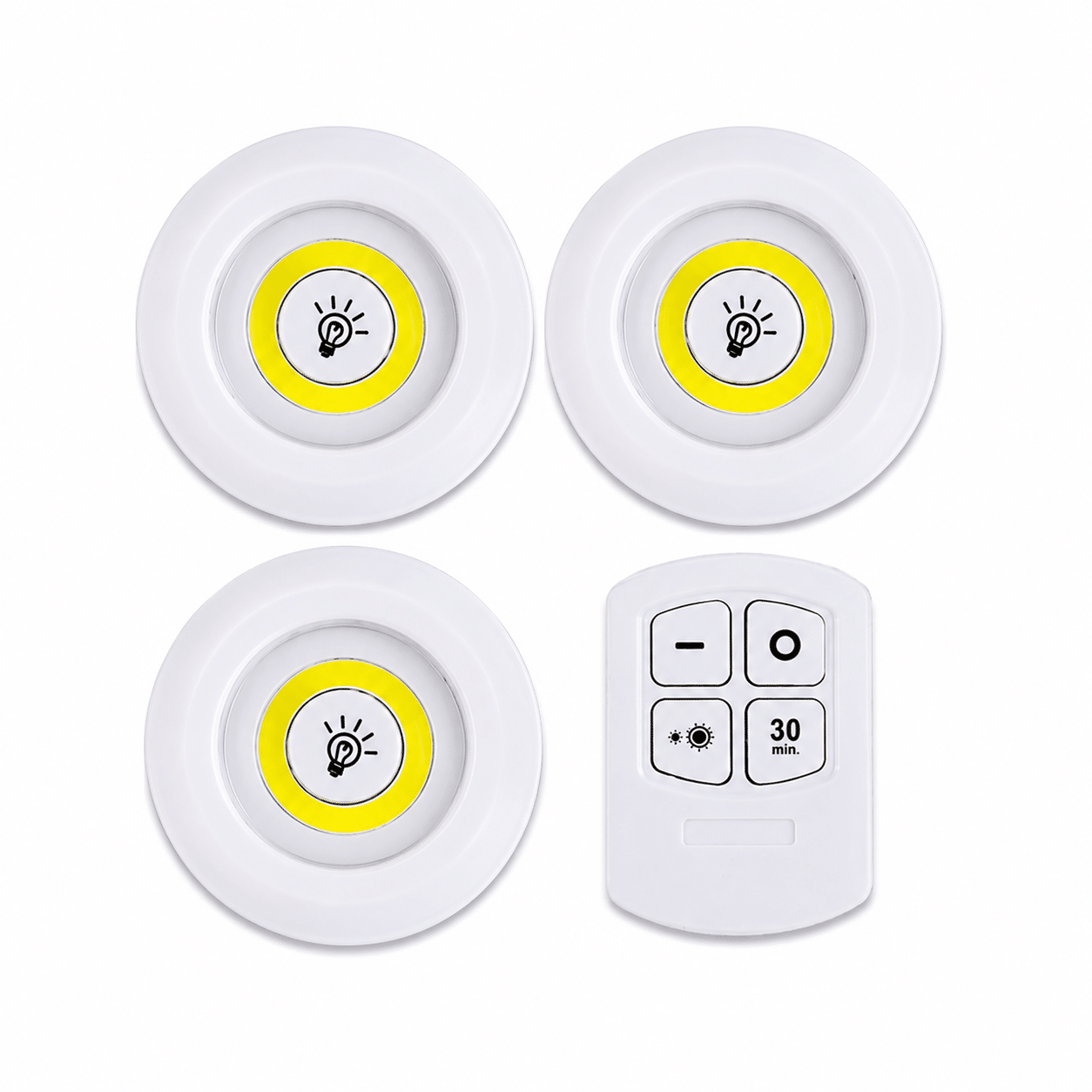 סט 3 ספוטים LED עם שלט רחוק סט 3 ספוטים LED עם שלט רחוק