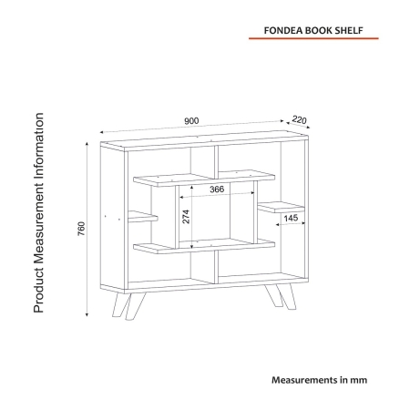 שידת מדפים כוורת מעוצבת דגם FONDEA מבית BRADEX
