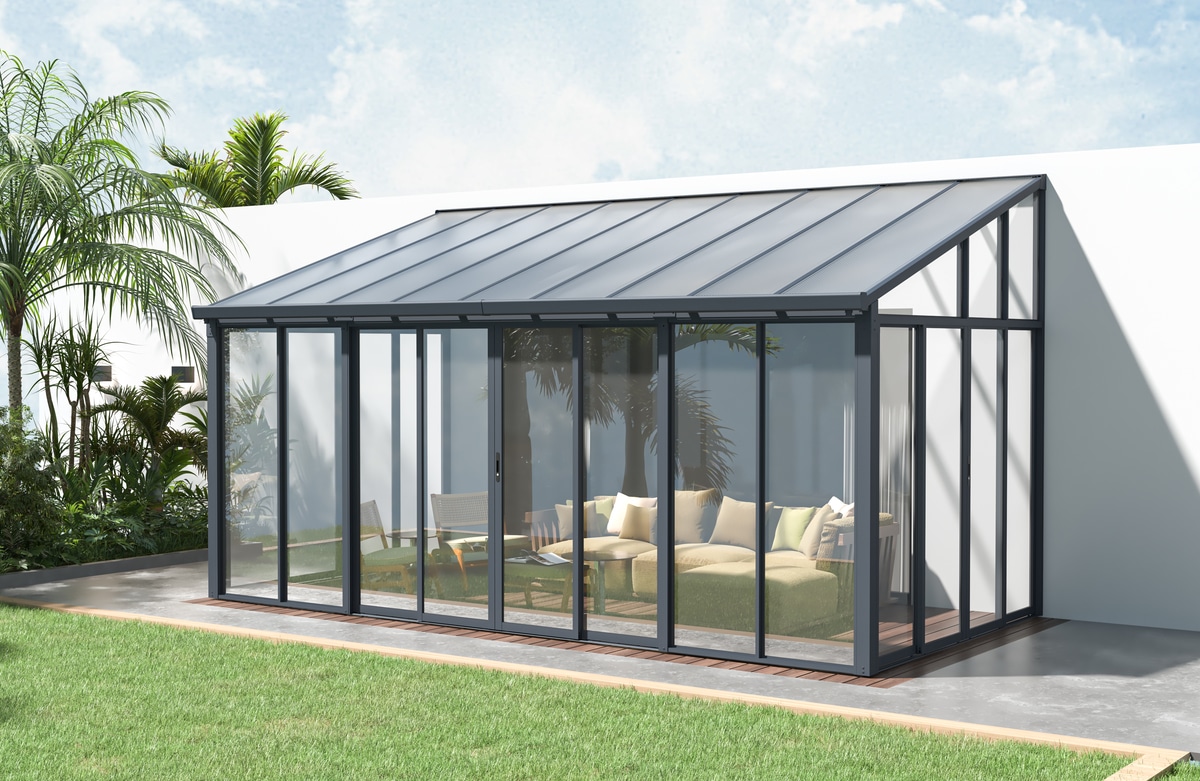 פרגולה אלומיניום סגורה דגם MANDY מבית Garden Top
