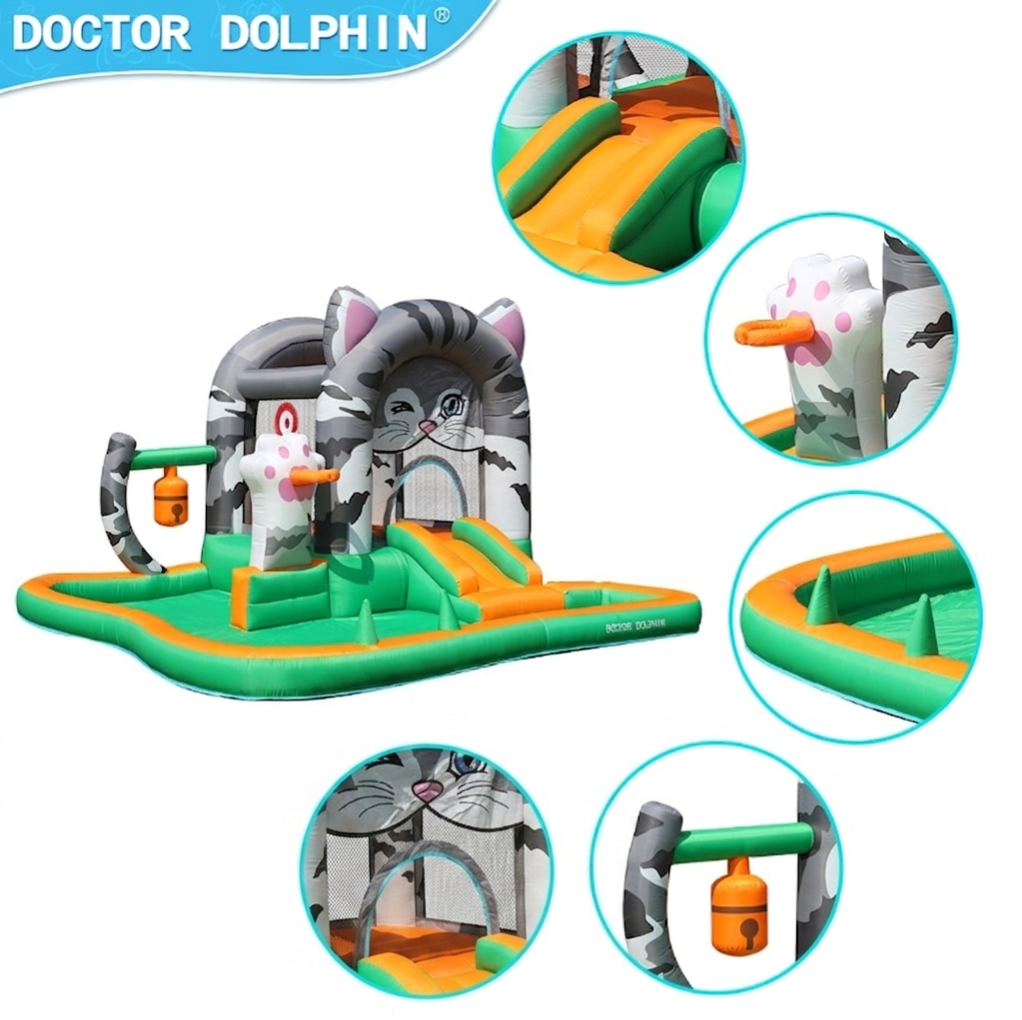 מתקן מתנפח עם מגלשה דגם DD-72090 מבית Doctor Dolphin