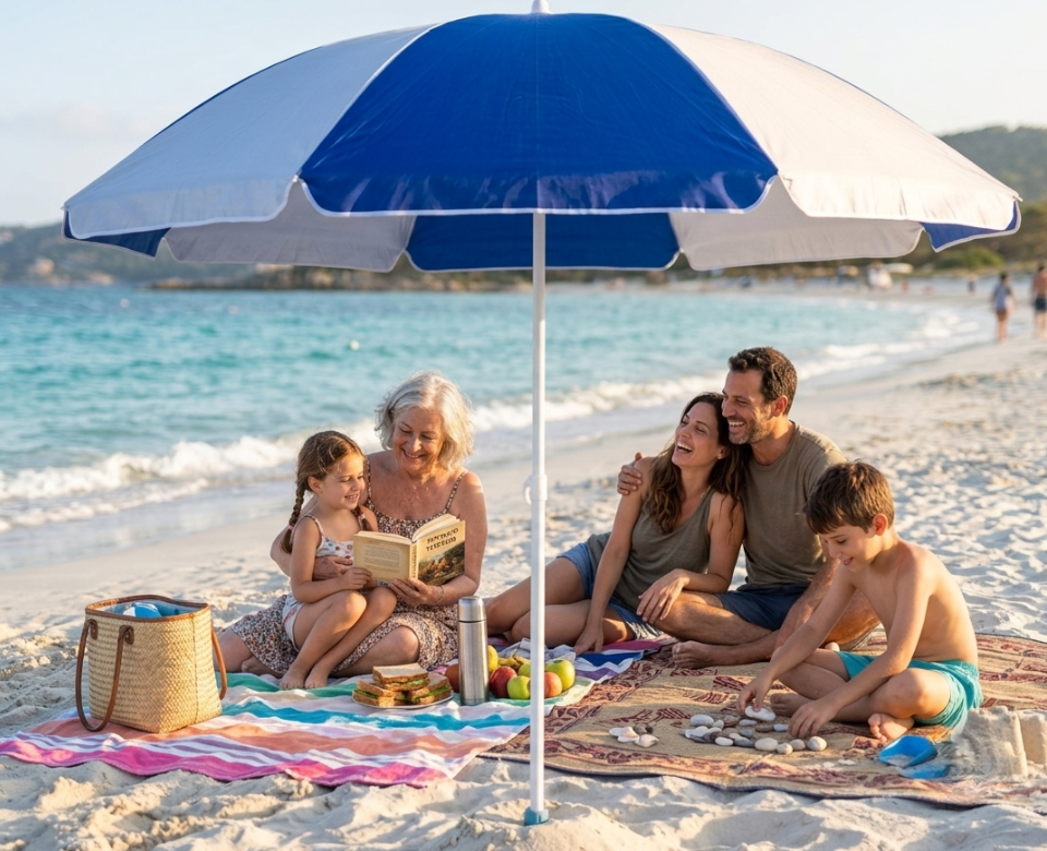 שמשיית חוף עגולה 1.8 מטר דגם MY5006 מבית PLAYA