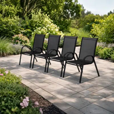 סט 4 כיסאות גינה ומרפסת מרשת טקסטילן דגם CHAIR4 מבית PLAYA