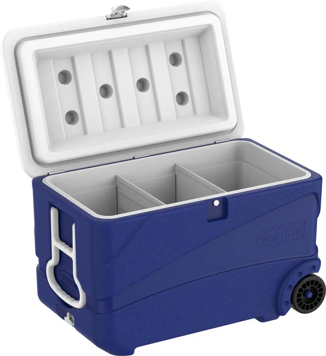 צידנית 84 ליטר עם גלגלים וטרולי דגם 10625 מבית KeepCold צידנית 84 ליטר עם גלגלים וטרולי דגם 10625 מבית KeepCold