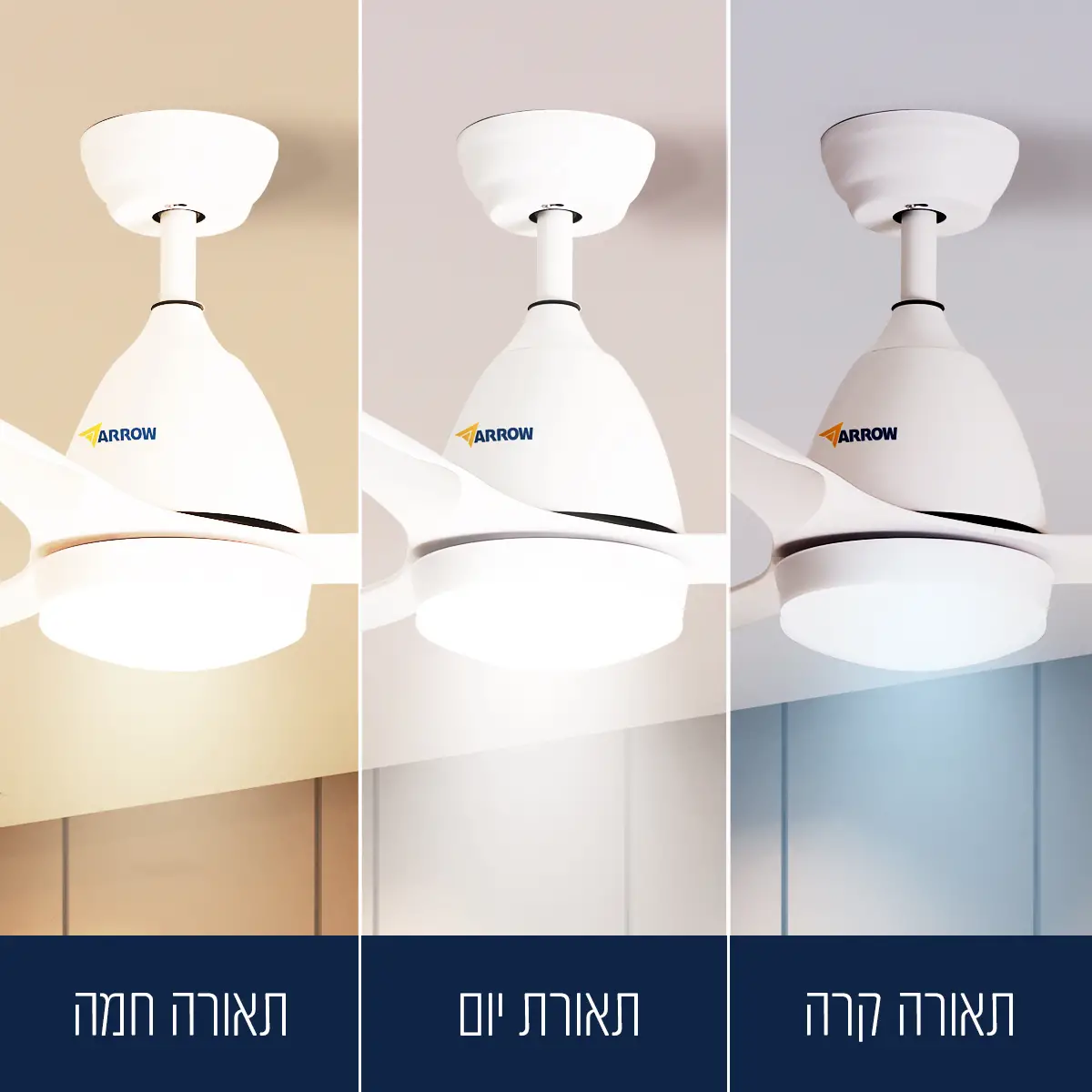 מאוורר תקרה 48 אינץ' עם שלט רחוק ותאורת LED דגם 600302-001 מבית ARROW מאוורר תקרה 48 אינץ' עם שלט רחוק ותאורת LED דגם 600302-001 מבית ARROW
