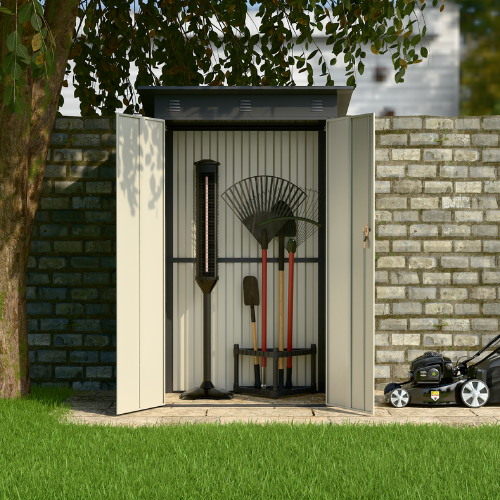 מחסן מתכת דגם SA4 מידה 1.20X1.20 מטר מבית Garden Top