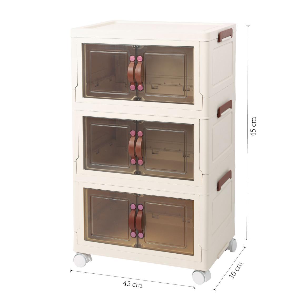 ארונית אחסון 3 קומות עם גלגלים דגם שירה IFS-4503 מבית RAMOS