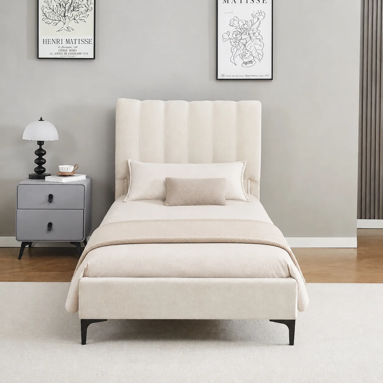 מיטת יחיד מרופדת 90×190 דגם נעמה-90 מבית HOME DECOR מיטת יחיד מרופדת 90×190 דגם נעמה-90 מבית HOME DECOR